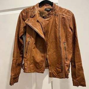 Ralph Lauren Burnished Leather Jacket